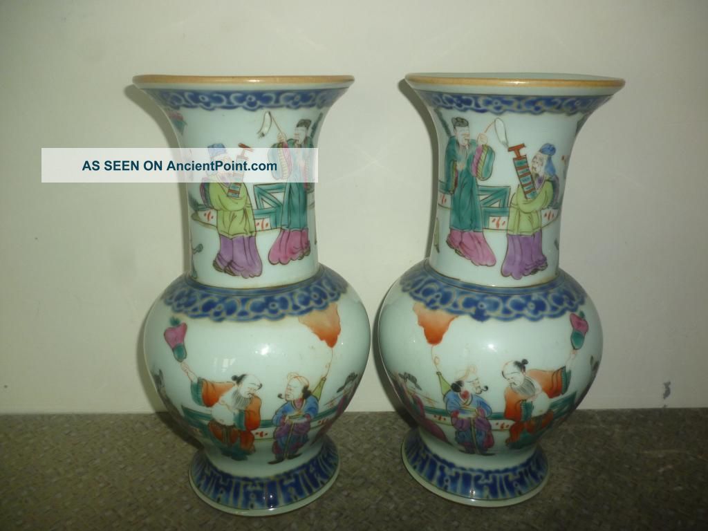 A Stunning Qing Dynasty Period Boy Pots Vase Vases photo