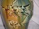 Asian Vase W/ Raised Relief Dragon Irridescent Glaze Vases photo 3