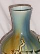 Asian Vase W/ Raised Relief Dragon Irridescent Glaze Vases photo 6