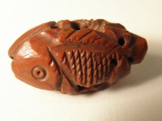 Chinese Miniature Olive - Nut Carving Nr.  4 photo