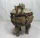 201 Asian China Bronze 3 Legs Vessel Ding Other photo 1