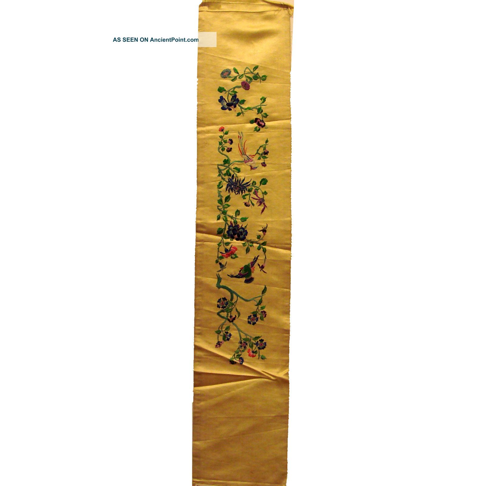 Antique Chinese Embroidered Textile Sleeve Band Circa 19th Century Ch’ing Dynast Other photo
