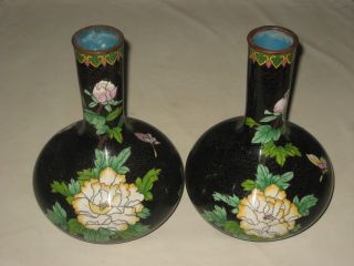 A Pair Antique Chinese Cloisonne Vase photo