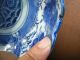 Chinese Export Blue White Porcelain Nesting Bowls 3 Old Flow Blue Floral Bowls photo 9