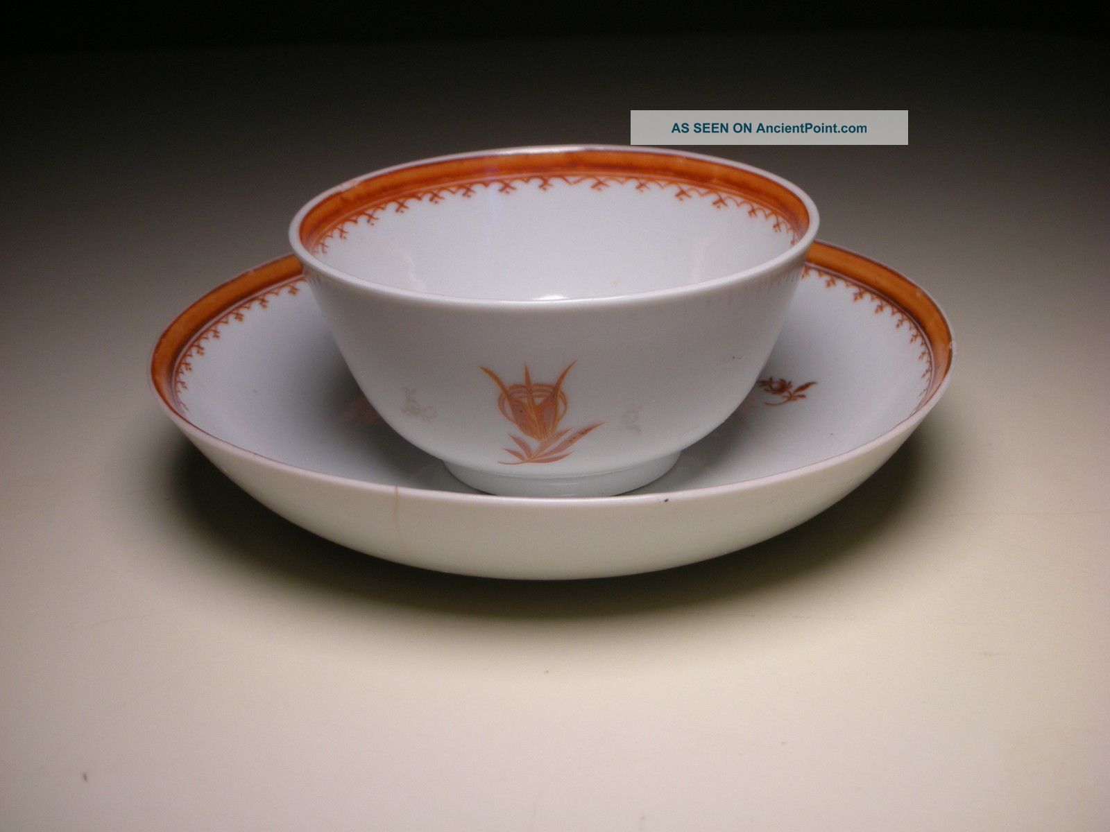 Antique Chinese Export Porcelain Cup & Saucer (2pcs) Other photo