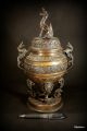 Antique Large Japanese Bronze Koro Incense Burner Meiji Period - Fine Piece No:2 Vases photo 9