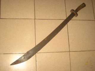 Exquisite Antique Chinese Qing Dynasty Iron Niuwei Knife photo