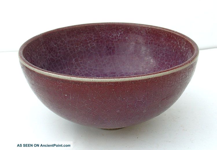 44 - 16: A Chinese Red S - Ong Jun - Kiln Porcelain Bowl Bowls photo