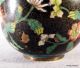 Vintage Chinese Black Cloisonne Ginger Jar - Circa 1930 ' S - Copper Base Vases photo 8