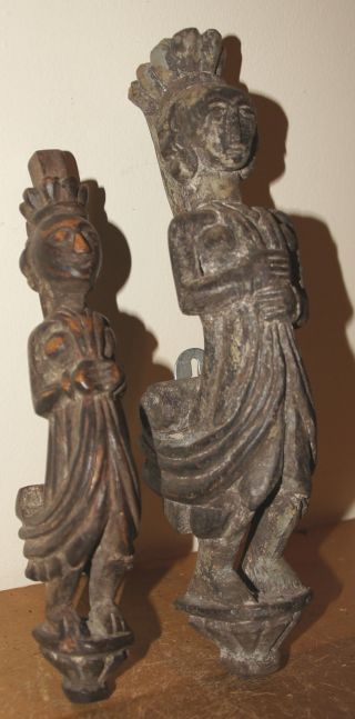 Mid 19th Century Group Of Two (2) Southeast Asia Wood Figures photo