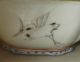 Old Chinese Porcelain Bowl Decorated W Ducks Crane Lotus Seal Mark Bowls photo 6