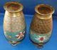 Pair Of Chinese Champleve Enamel Vases Vases photo 3