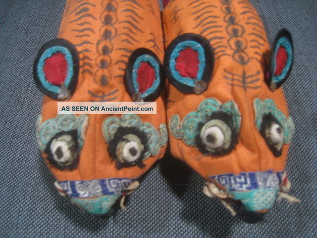 Old Chinese Embroider Baby Hand Guard - Tiger Other photo