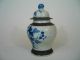 Antique Chinese Blue And White Porcelain Small Temple Jar With Chenghua Mark Vases photo 2