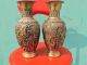 Copper God Pair Vases Chinese Antique Qing Dynasty Vases photo 5