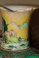 Large Antique 19th Century Chinese Mandarin Porcelain Famille Rose Vase Figures Vases photo 11