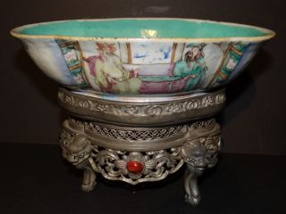 Unique Chinese Export Ceramic Painted Bowl Place photo