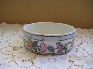 Old Vintage Chinese Had Painted Small Dish Bowl photo