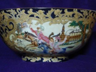 Striking Large Chinese Qianlong Porcelain Punch Bowl (2 Available) photo