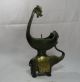 A227 20cm China Bronze Dragon Elephant Candleholder Candler Candlestick Pair Other photo 5