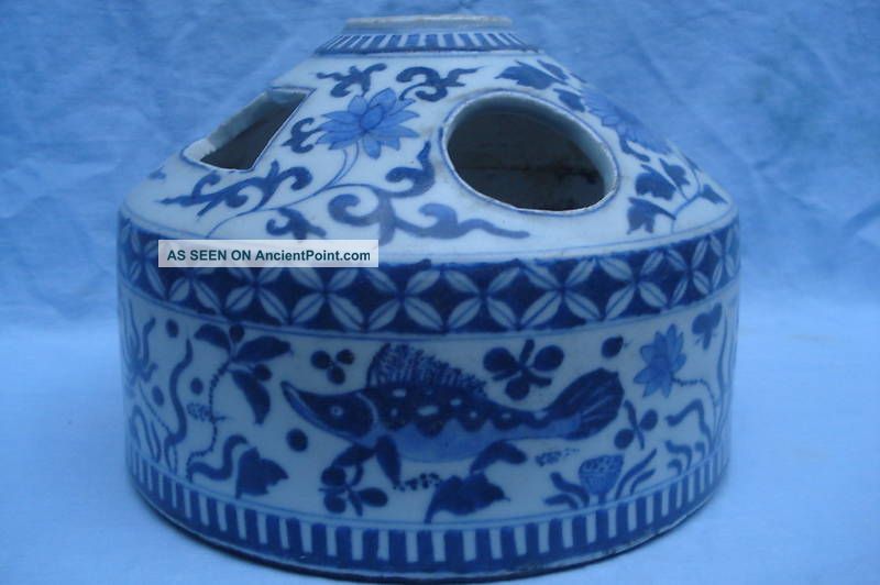Blue & White 5 Empty Fish Grass Vase Vases photo