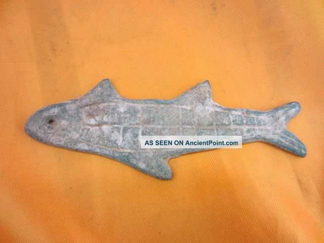 Collection Chinese Bronze Age Primitive Society Rare Unique Fish Shape Money K14 Other photo