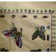 Antique Chinese Embroidered Uncut Pair Textile Sleeve Bands Ca.  1890 Butterflies Other photo 5