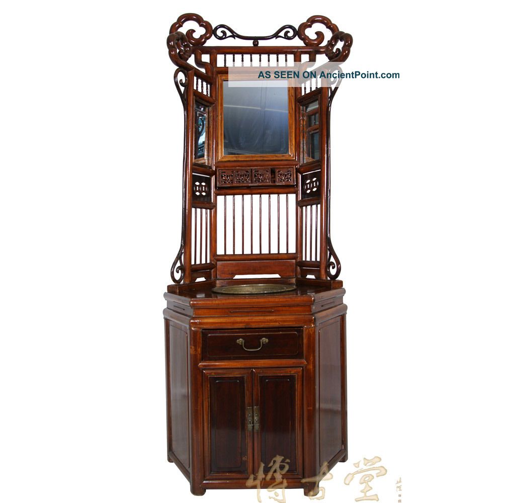 Chinese Antique Ming Style Carved Washbasin Stand 11lp20 Other photo