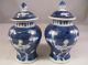 Pair Of Chinese Miniature Prunus Ginger Temple Jars Other photo 3