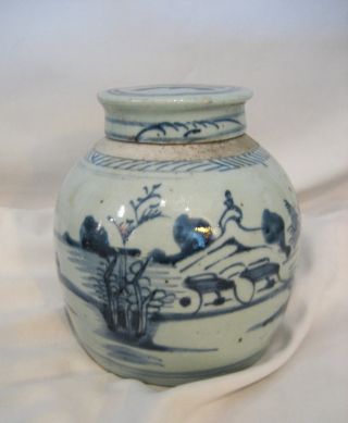 Antique Chinese Porcelain Jar Vase Blue/white Excellent photo