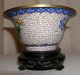 Lovely Collectable Old Vintage Chinese Cloisonne Peonies Bowl,  Unmarked,  6 