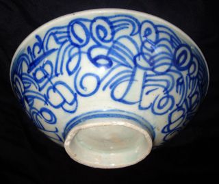 19ct Chinese Blue & White Porcelain Bowl (chot) photo