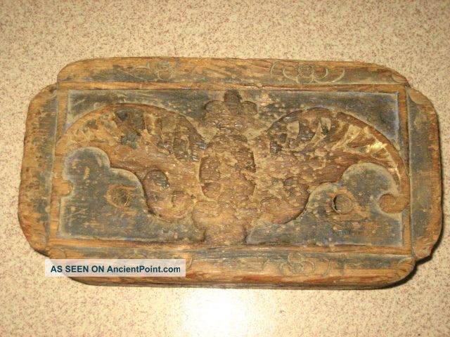 Rare Antique Chinese Wood Bat Carved Ornament Board Other photo