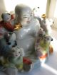 Antique Porcelain Chinese Buddha With 5 Children Porcelain photo 1