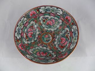 Vintage Rose Medallion Hand Painted 7 Inch Bowl photo