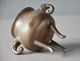 Antique Chinese Brass/bronze Censer Old Incense Burner Elephant Head Handles Other photo 3