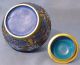 Vtg Pair Champleve Cloisonne Enamel 24k Gold Vases /urns Foo Dogs Temple Lions Vases photo 4