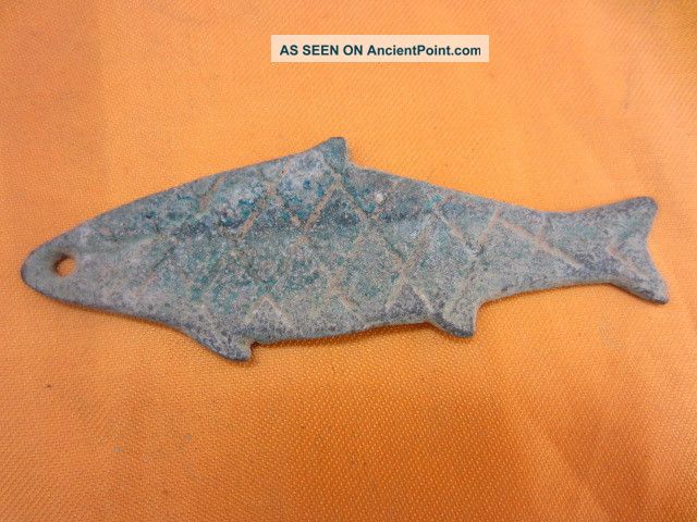 Collection Chinese Bronze Age Primitive Society Rare Unique Fish Shape Money K9 Other photo
