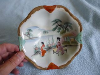 Antique Chinese Hand Painted Satsuma Bowl photo
