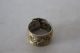 Exquisite Antique Chinese Silver Gilt Tradition Design Ring Other photo 6