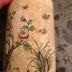 Chinese Antique Brushpot Polychrome Hand Painted Dragon Flower Bees Old Rare Other photo 10