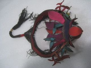 Old Chinese Embroidery Hat - Fish photo