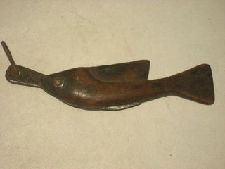 Antique Chinese Wood Handle Fish Shape Knife photo