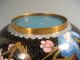 China Chinese Brass & Cloisonne Bowl W/ Lotus Cherry Blossoms & Avians 20th C Bowls photo 3