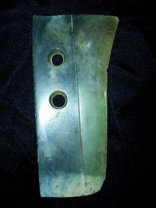 Ancient Neolithic Chinese Nephrite Jade Ge Axe Qijia Culture 2000 B.  C. photo