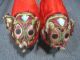 Old Chinese Embroider Baby Hand Guard - Ox Head Other photo 2