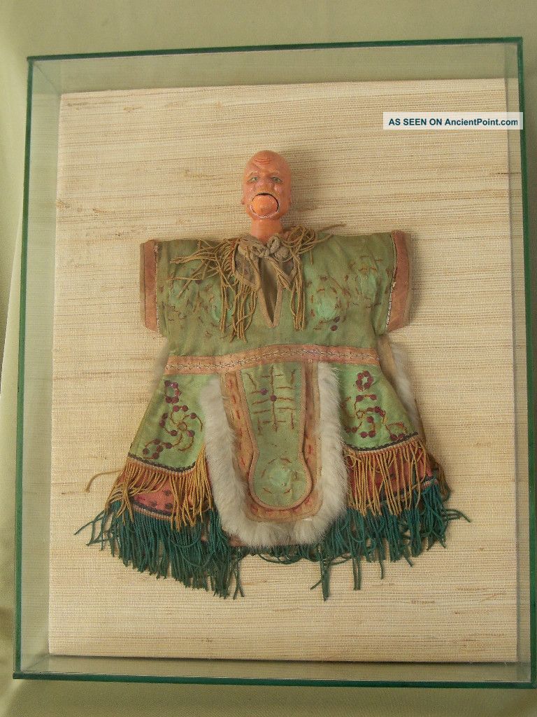 Antique ' Chinese Puppet ',  Mounted In Display Case,  Wonderful Clothing Other photo