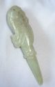 20ct Chinese Nephrite Jade Carved Archaistic Style Bird Finial (coom) Other photo 1