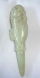 20ct Chinese Nephrite Jade Carved Archaistic Style Bird Finial (coom) Other photo 2