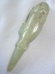 20ct Chinese Nephrite Jade Carved Archaistic Style Bird Finial (coom) Other photo 3